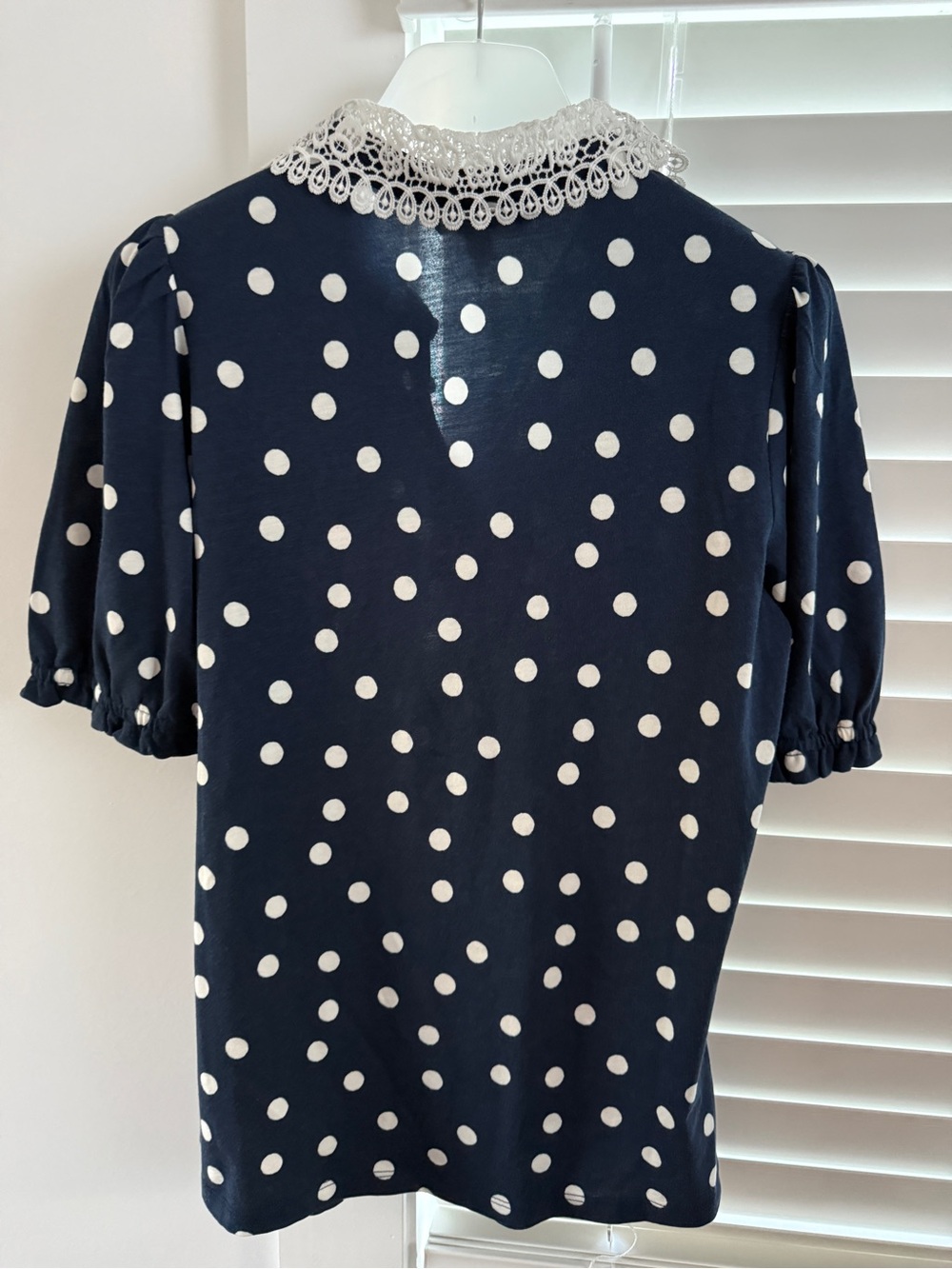 NWT BODEN NESSA BRODERIE COLLAR POLKA DOT BLOUSE US 4 - Picture 12 of 14